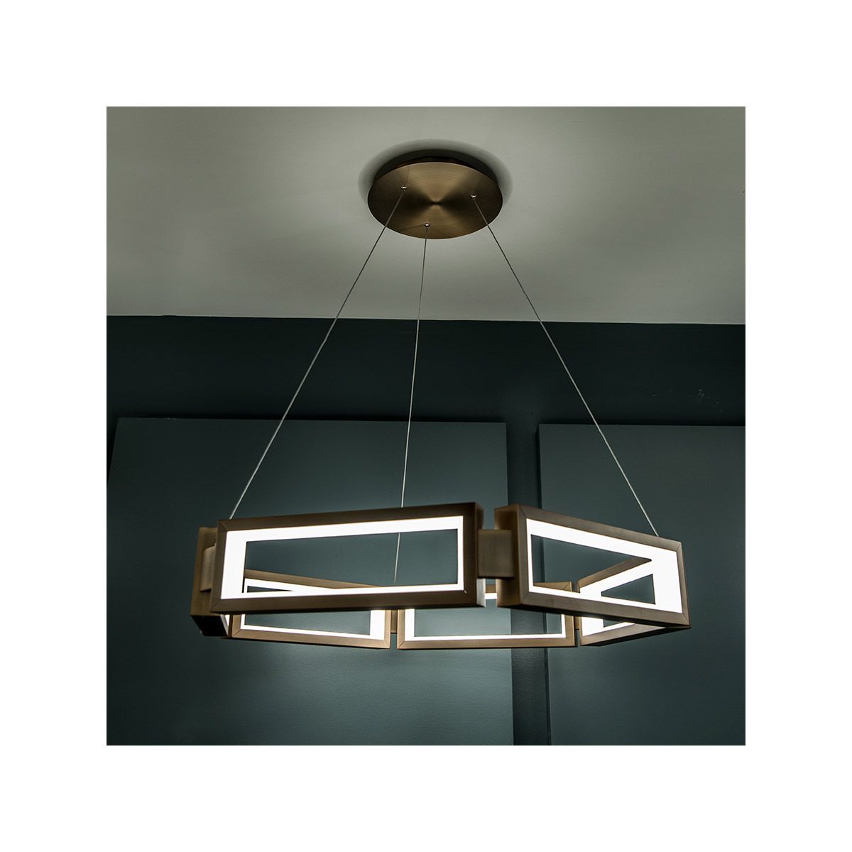 Mies 36 in. LED Pendant Light Brass Finish - Bees Lighting