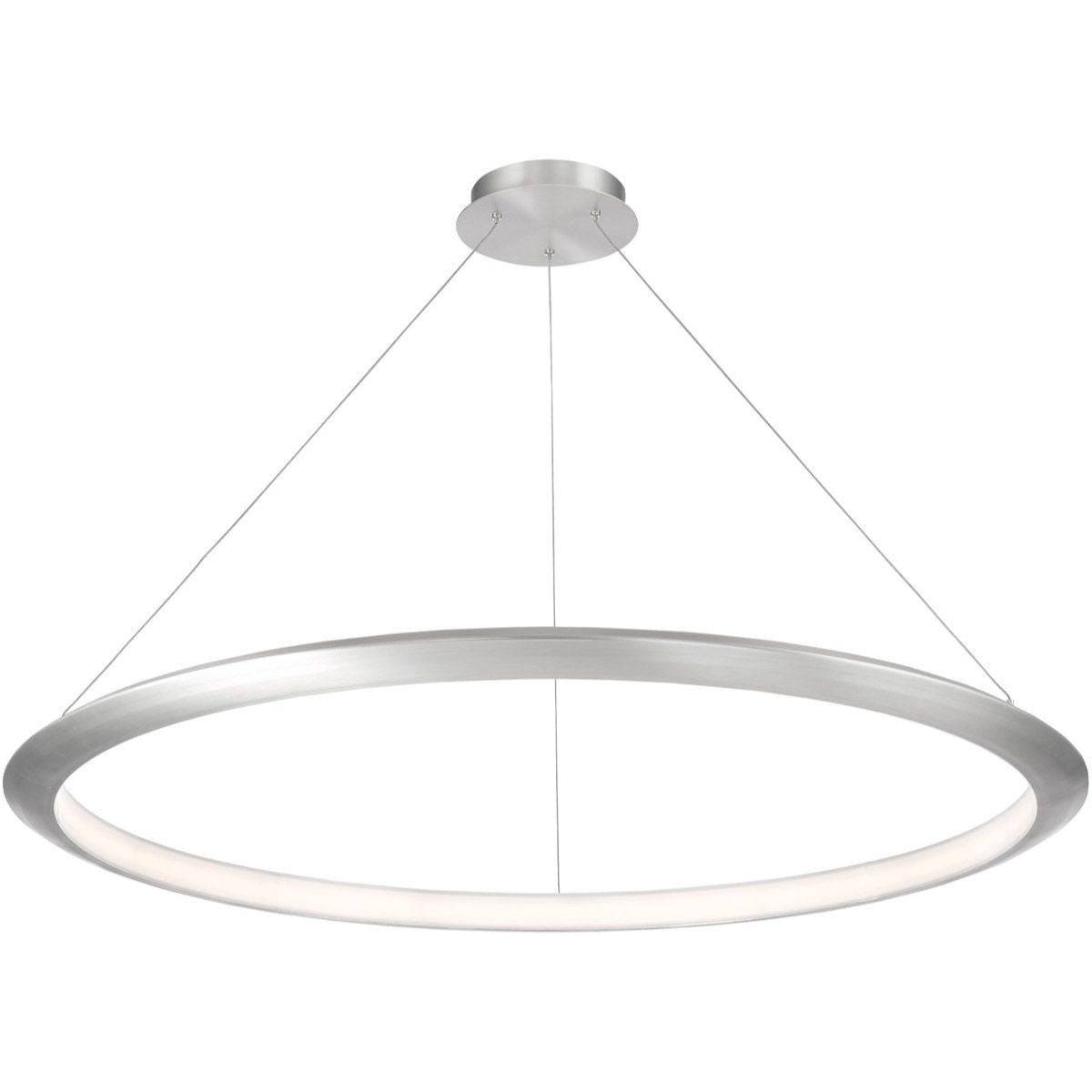The Ring 48 in. LED Chandelier 3000K Aluminum Finish - Bees Lighting