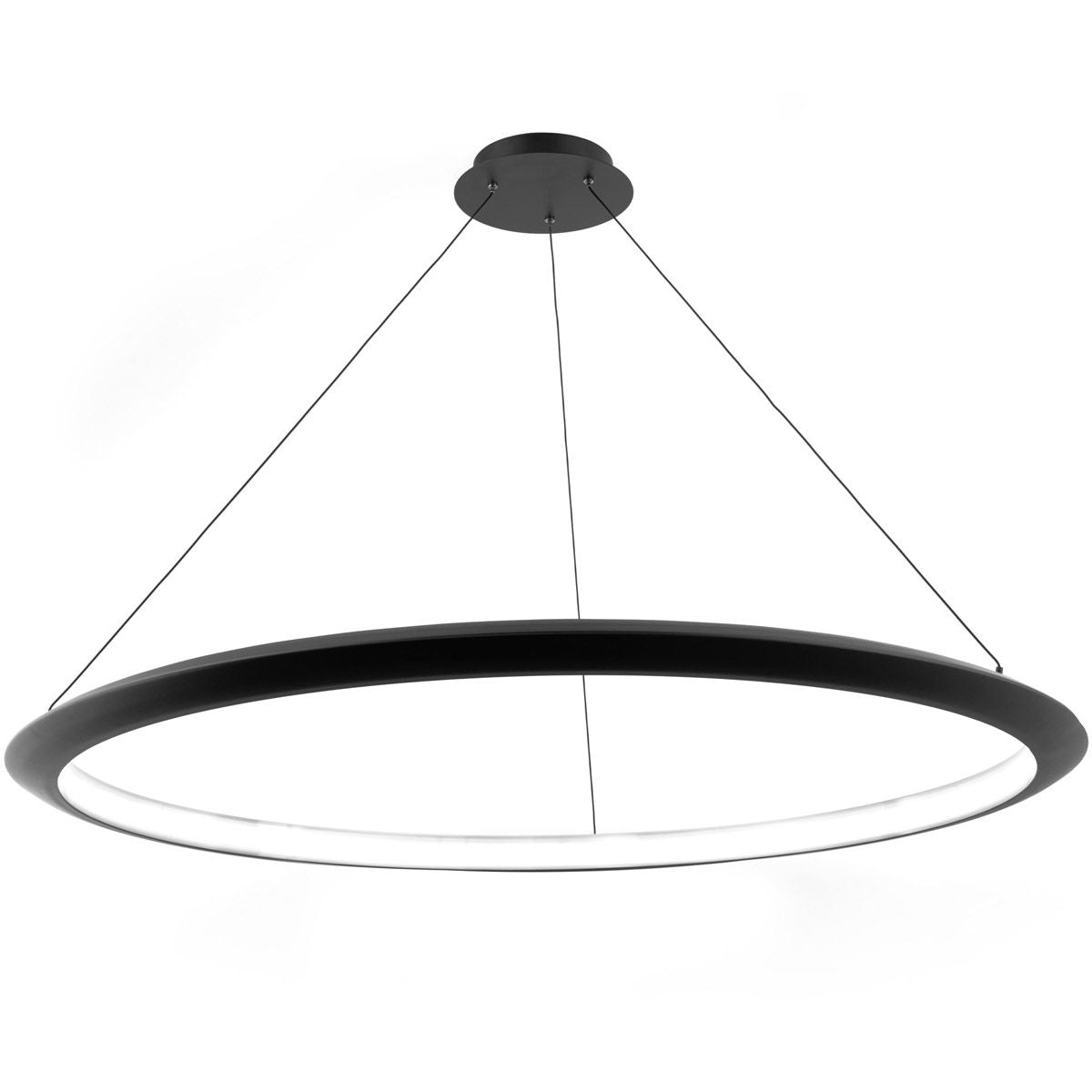 The Ring 48 in. LED Chandelier 3000K Black Finish - Bees Lighting