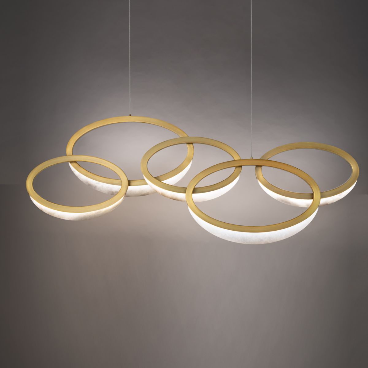Orion 46 in. LED Pendant Light Brass Finish - Bees Lighting