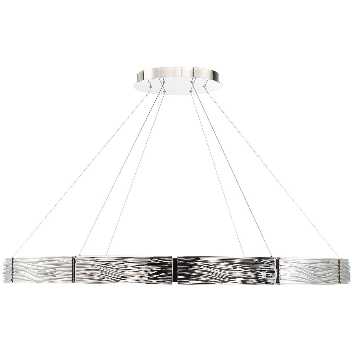 Zelda 48 in. LED Pendant Light Nickel Finish - Bees Lighting