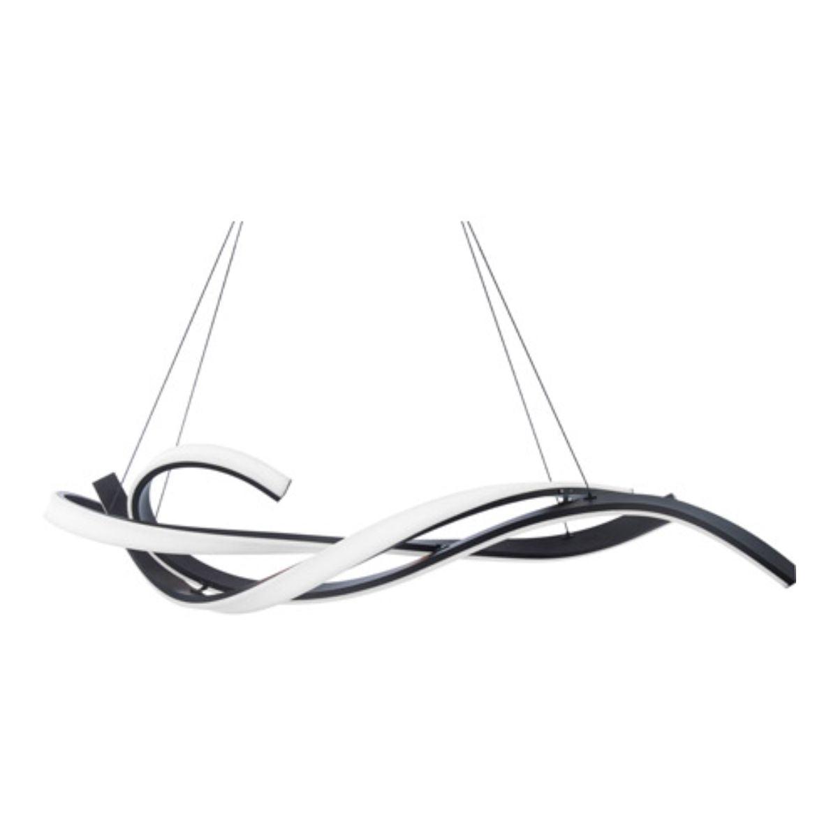 Tidal 57 in. LED Pendant Light Black Finish - Bees Lighting