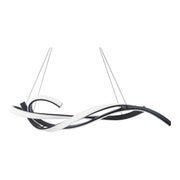Tidal 57" LED Chandelier, Black Finish - Bees Lighting