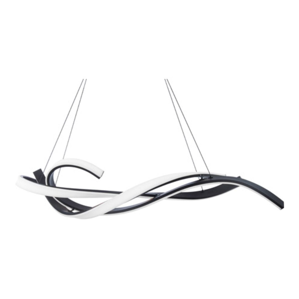 Tidal 57" LED Chandelier, Black Finish - Bees Lighting