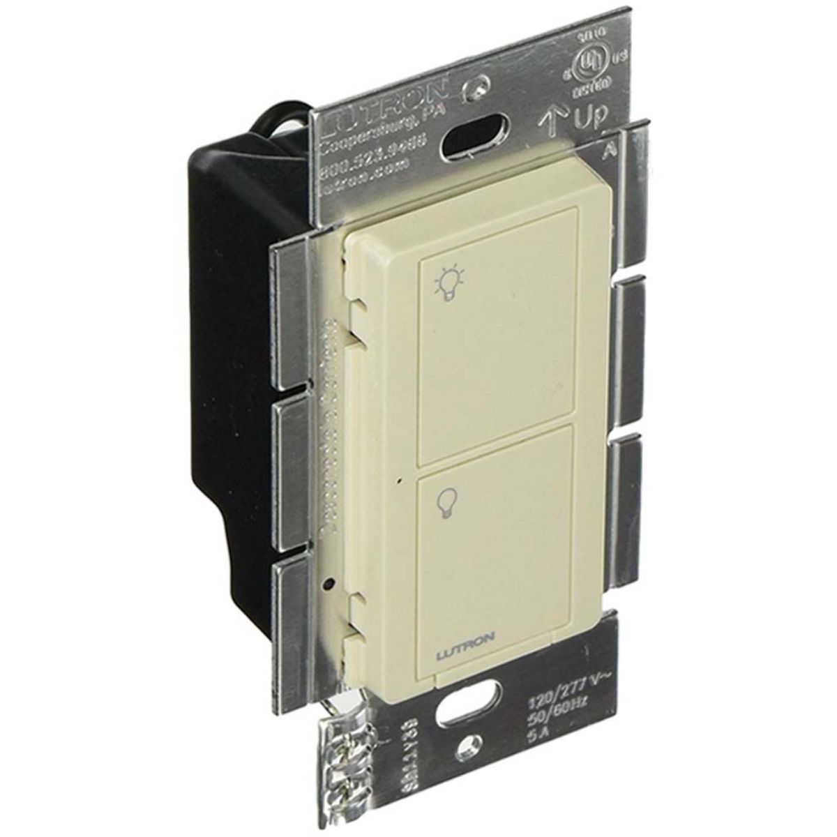 Caseta Wireless 3-Way Tap Smart Light Switch, Light Almond - Bees Lighting