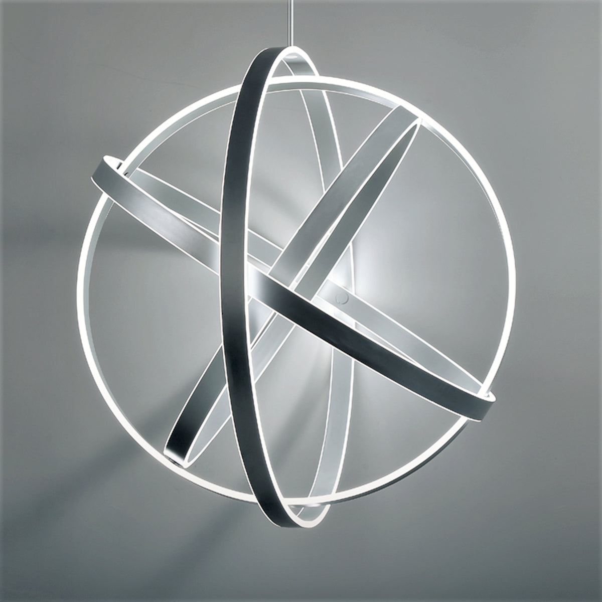 Kinetic 38" LED Pendant Light, Titanium Finish