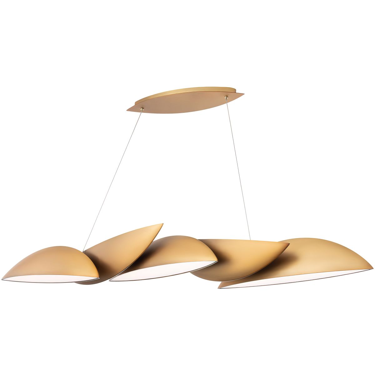 Sydney 56" LED Chandelier, Aged Brass Finish - Bees Lighting