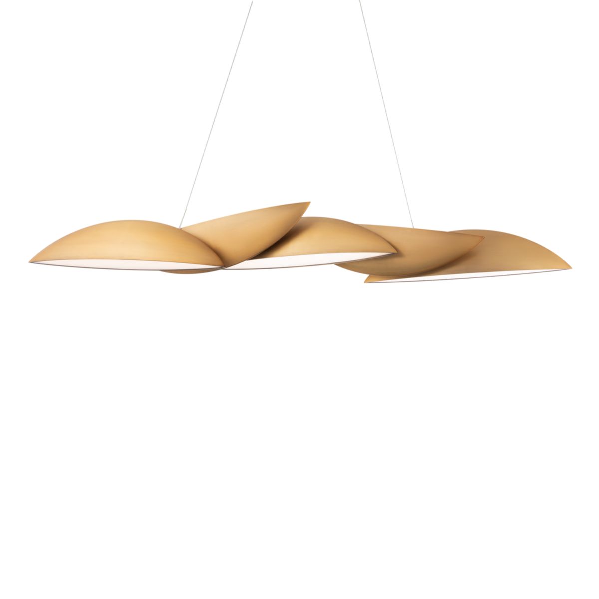 Sydney 56" LED Chandelier, Aged Brass Finish - Bees Lighting