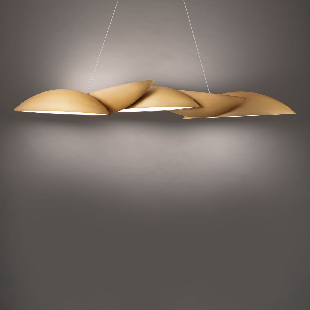 Sydney 56" LED Chandelier, Aged Brass Finish - Bees Lighting