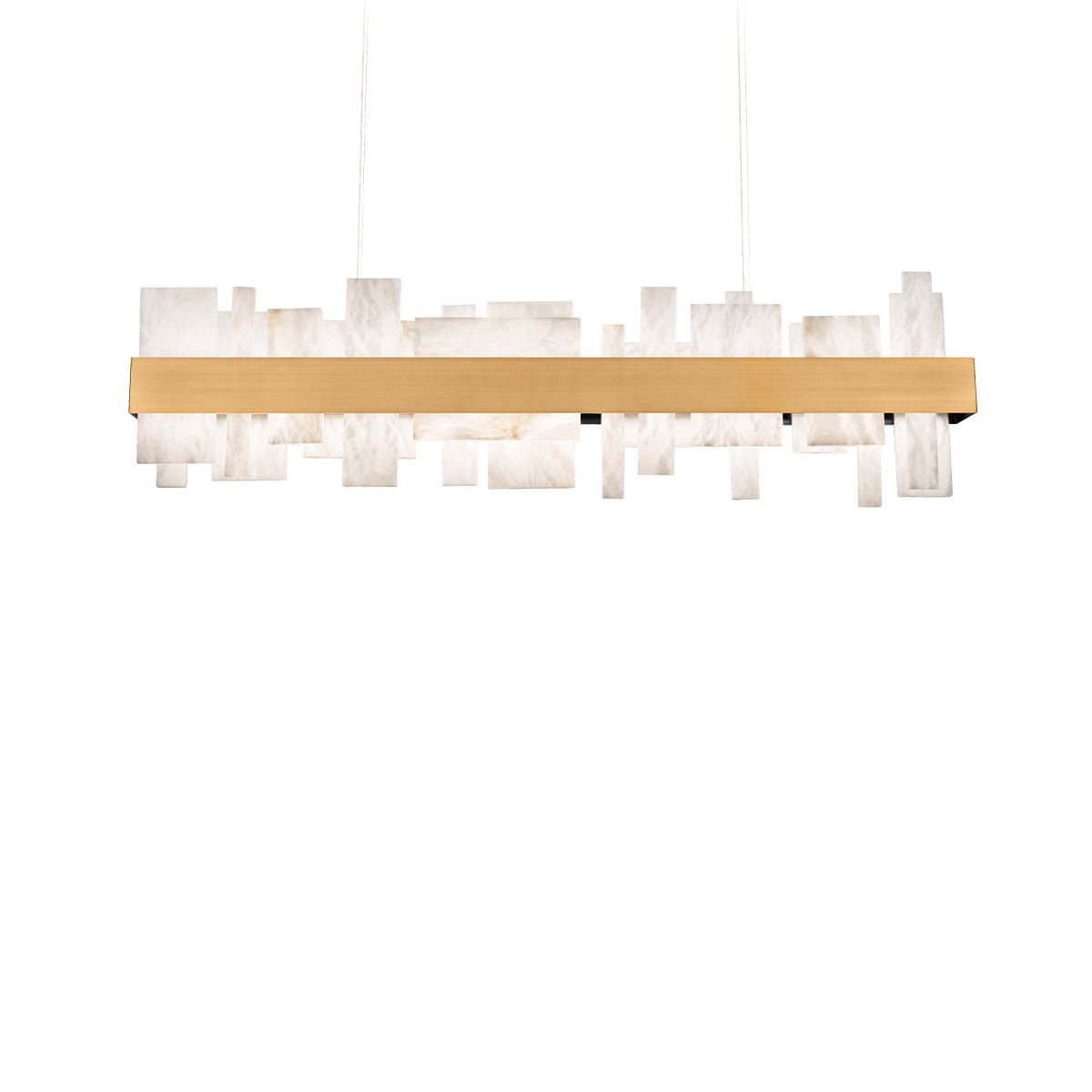 Acropolis 46 in. LED Pendant Light Brass Finish - Bees Lighting