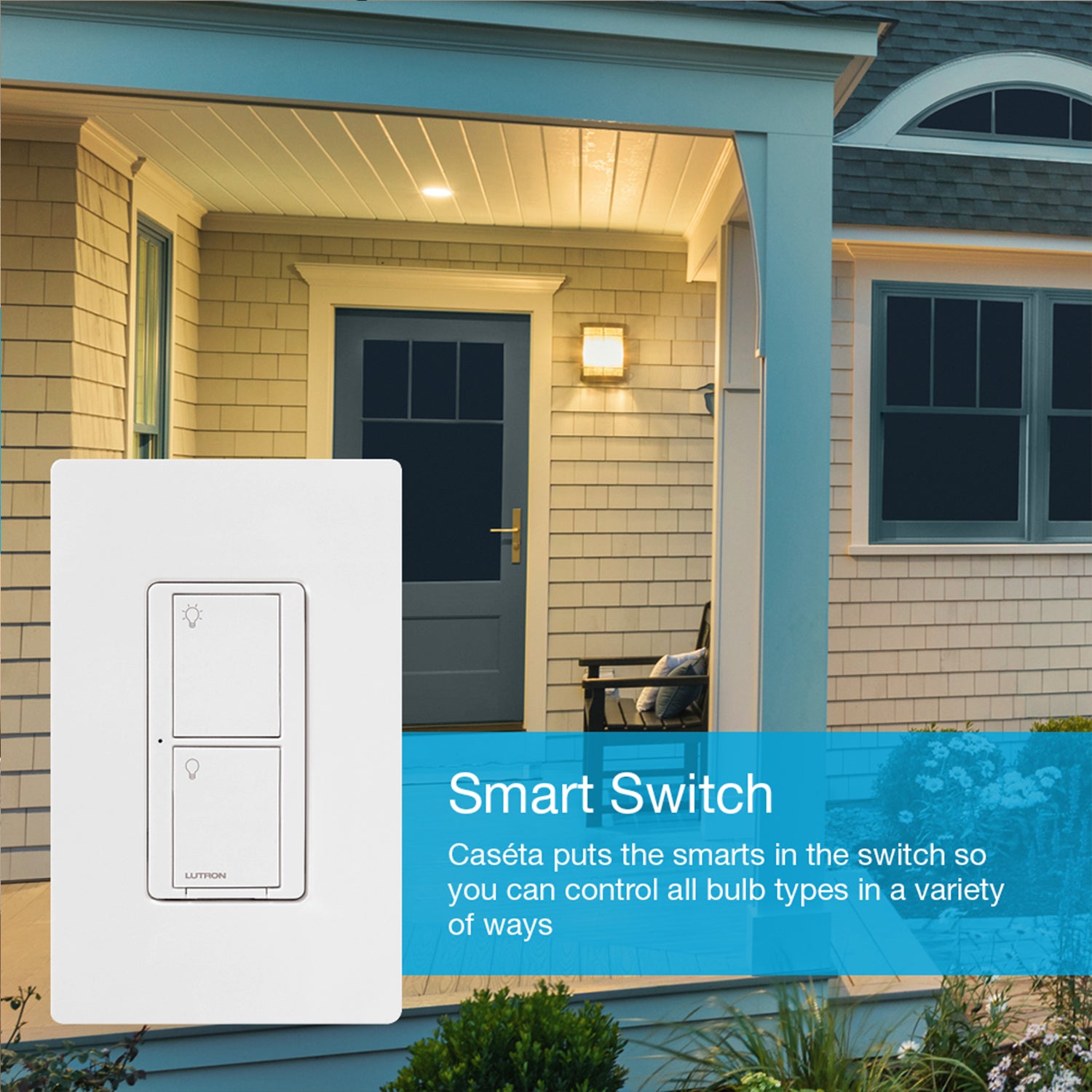 Caseta Wireless 3-Way Tap Smart Light Switch, Neutral Required, Black - Bees Lighting