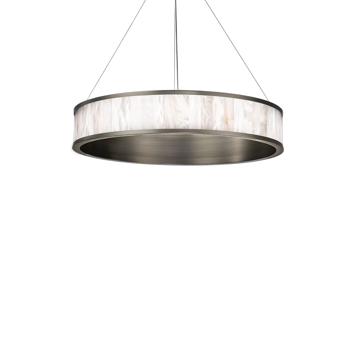 Coliseo 28 in. LED Chandelier Nickel Finish
