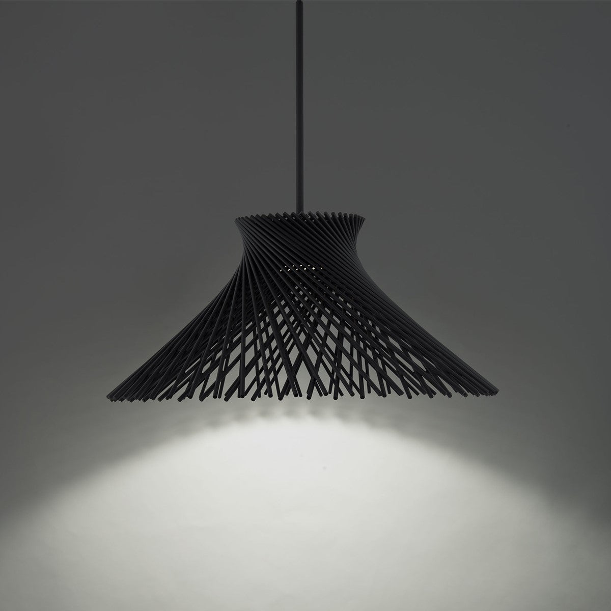 Zenya 23 in. LED Pendant Light Black Finish - Bees Lighting