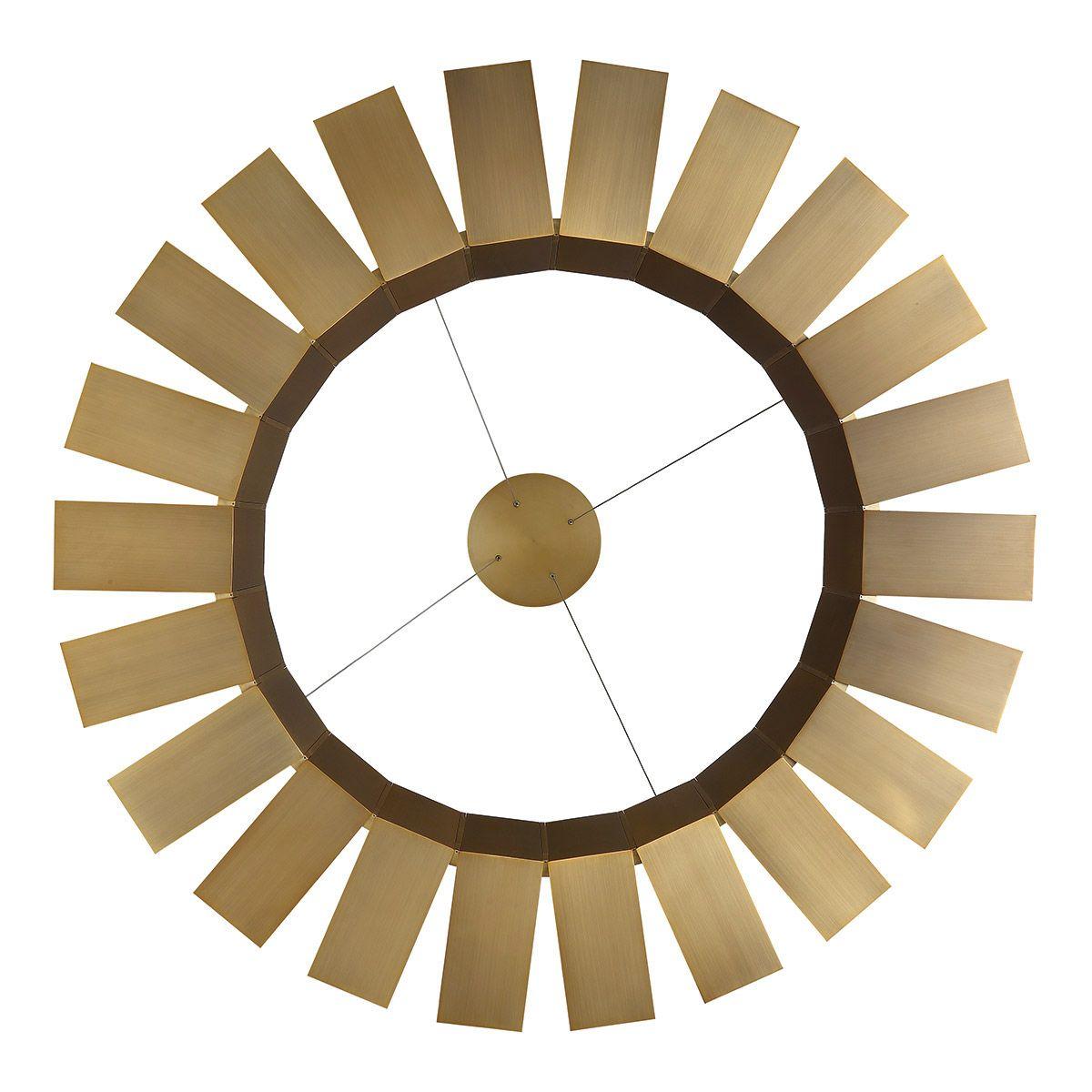 Chronos 50 in. LED Chandelier Brass Finish - Bees Lighting