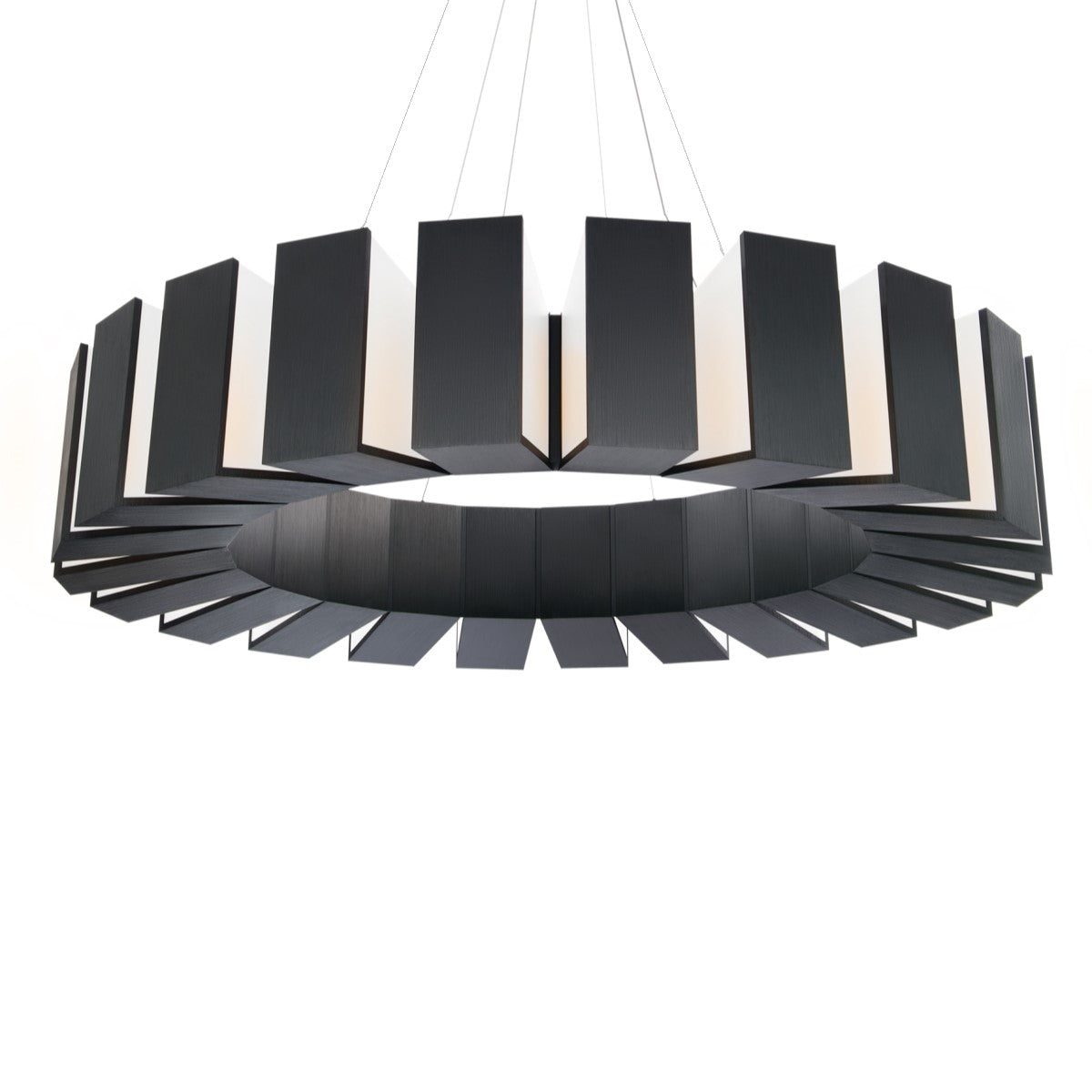 Chronos 50 in. LED Chandelier Black Finish - Bees Lighting