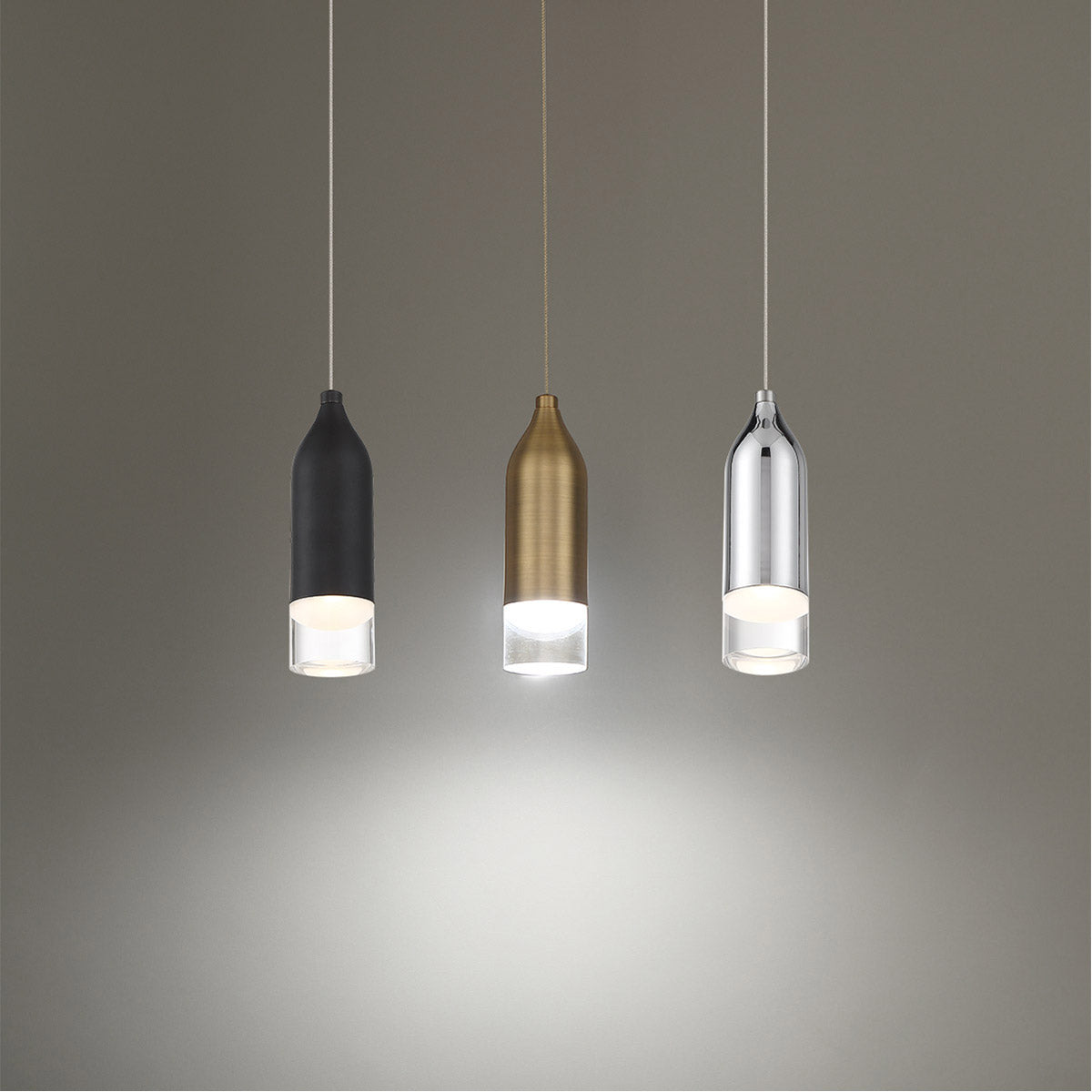 Action 8" LED Pendant, Aged Brass Finish - Bees Lighting