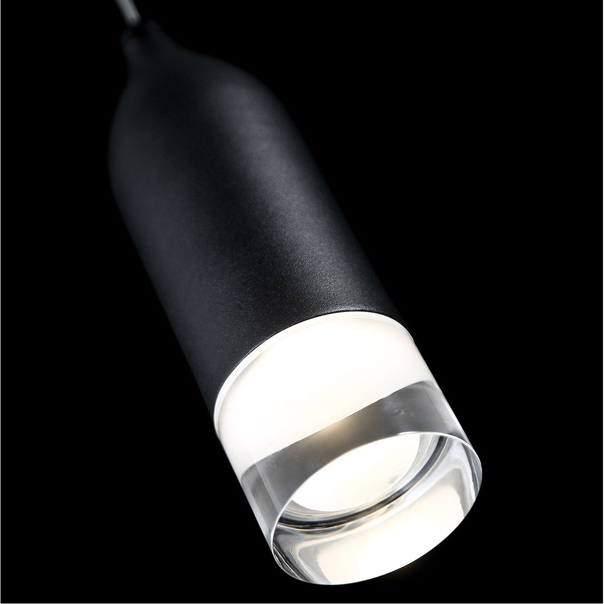 Action 8" LED Pendant, Black Finish - Bees Lighting