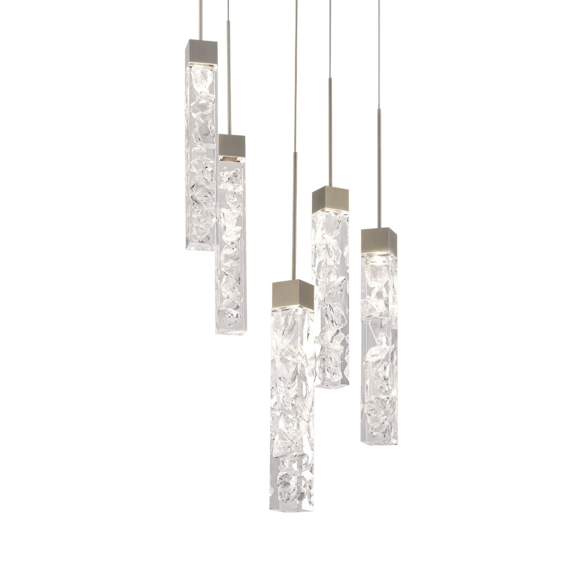 Minx 17 in. 5 Lights LED Pendant Light Brass finish - Bees Lighting