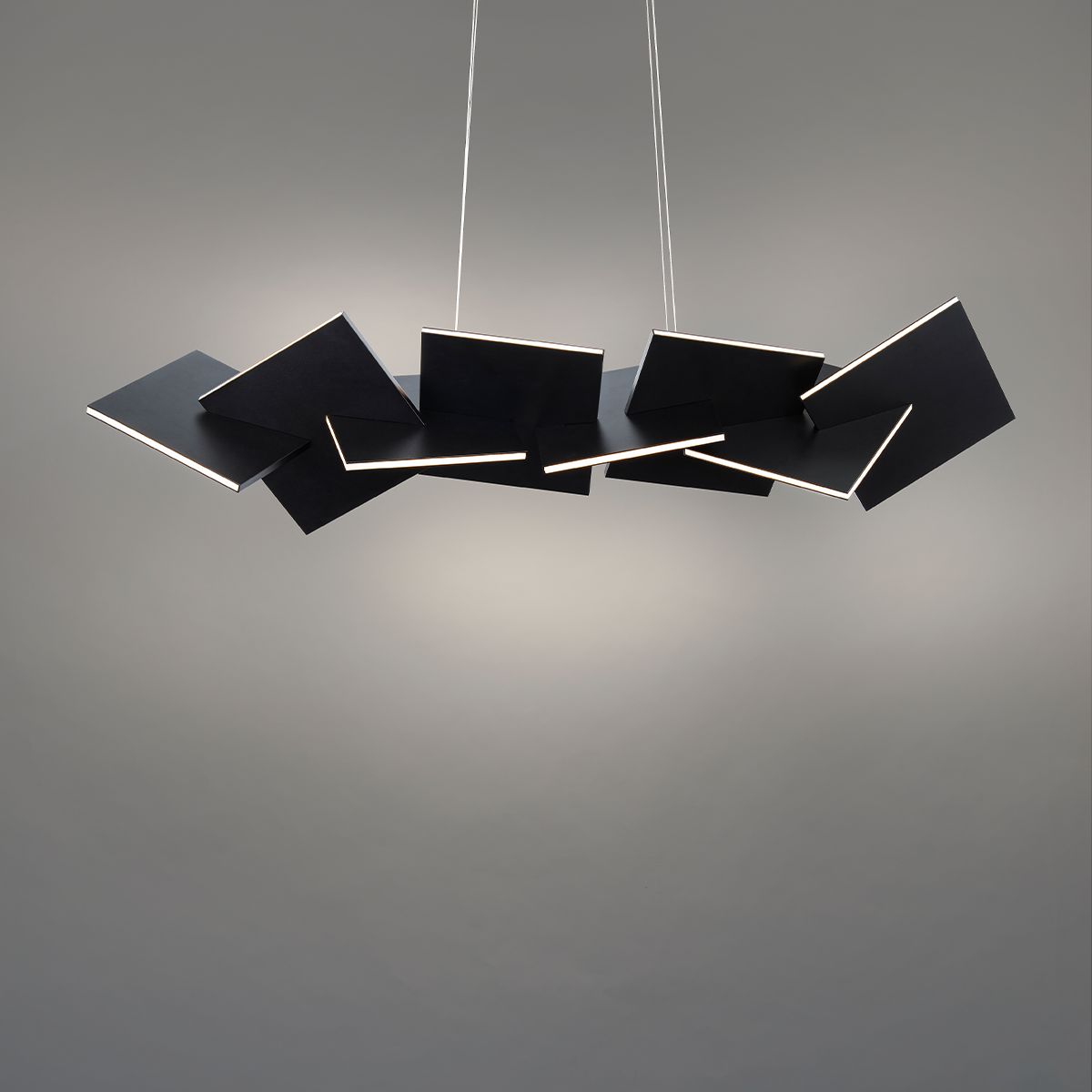 Konstrukt 48" LED Linear Pendant, Black Finish - Bees Lighting