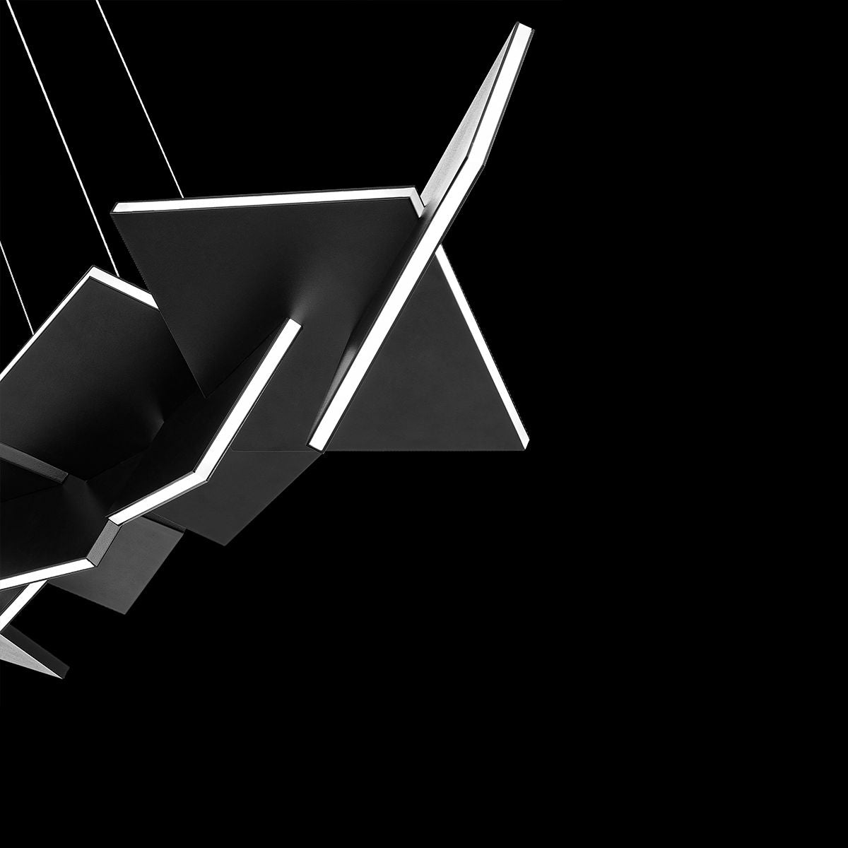 Konstrukt 48" LED Linear Pendant, Black Finish - Bees Lighting