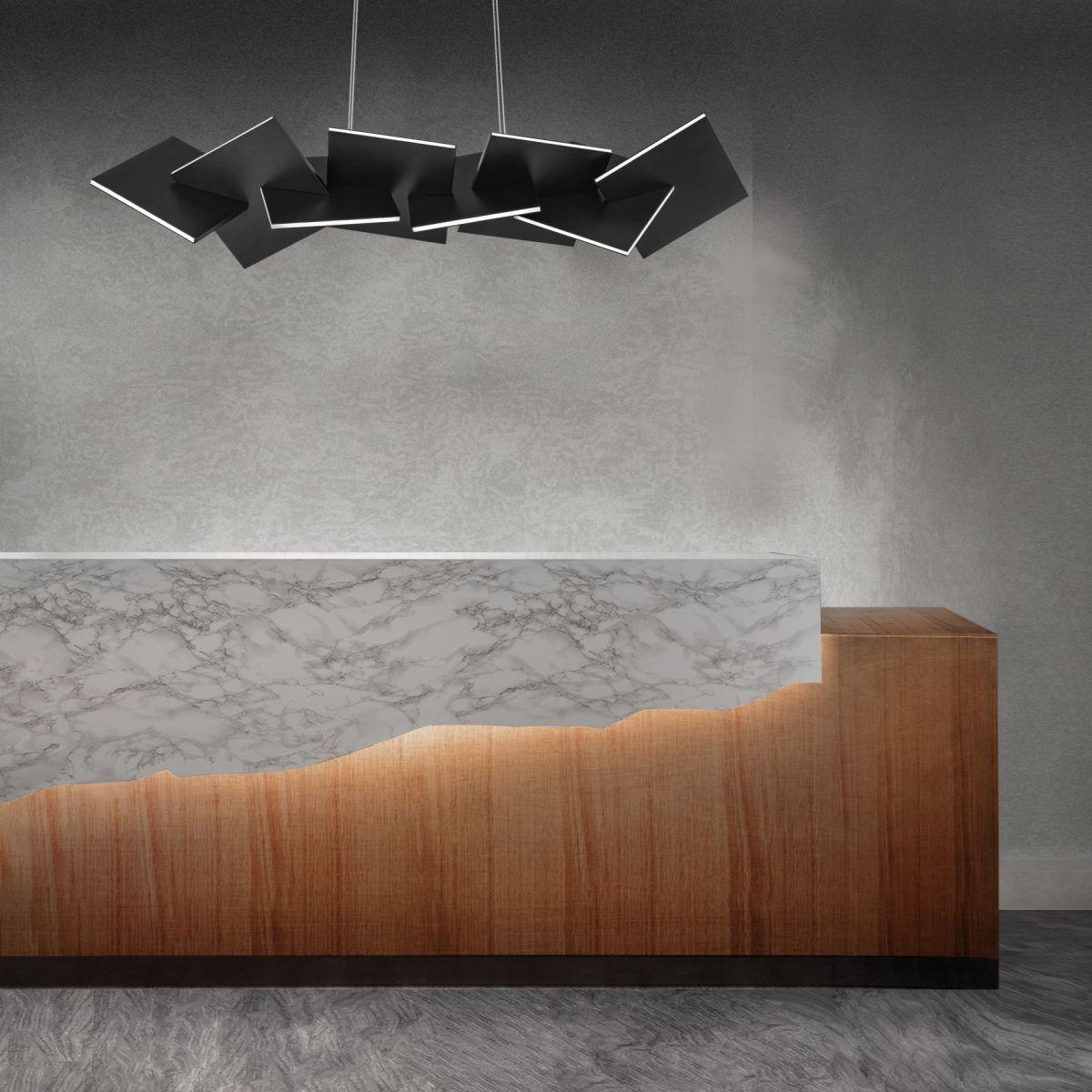 Konstrukt 48" LED Linear Pendant, Black Finish - Bees Lighting