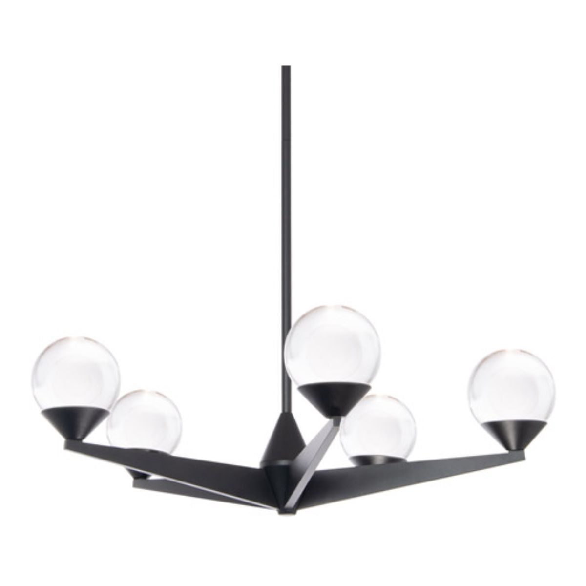 Double Bubble 23 in. 5 Lights LED Chandelier Black Finish - Bees Lighting