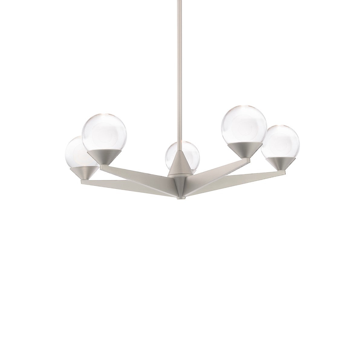 Double Bubble 23 in. 5 Lights LED Chandelier Satin Nickel Finish - Bees Lighting