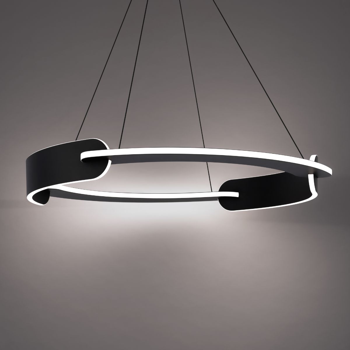 Ilios 32" LED Pendant, Black Finish - Bees Lighting