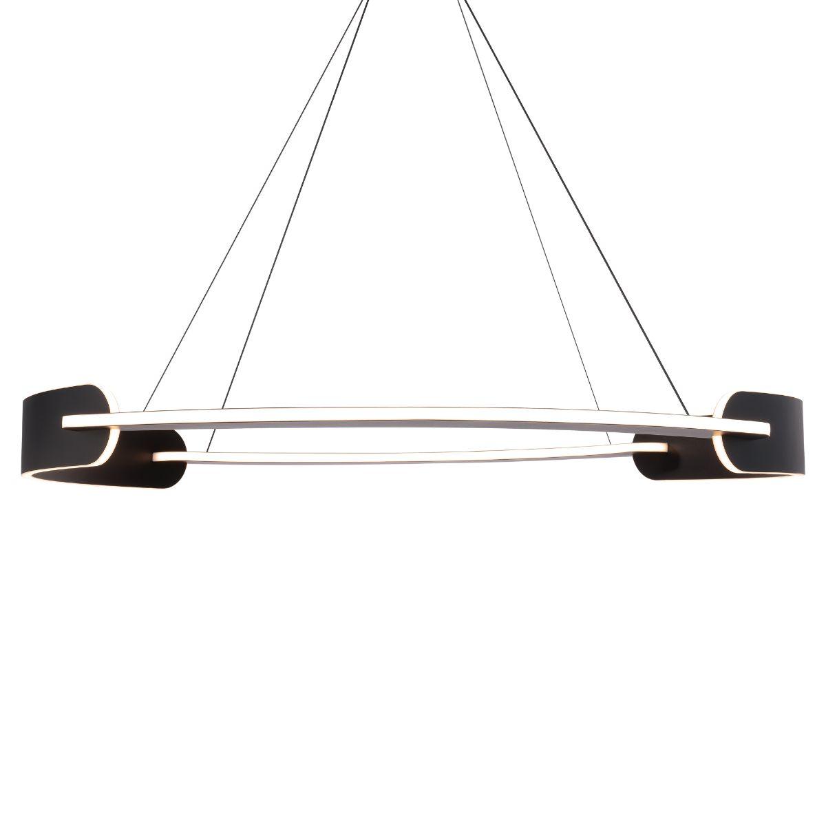 Ilios 42 in. LED Pendant Light Black finish - Bees Lighting