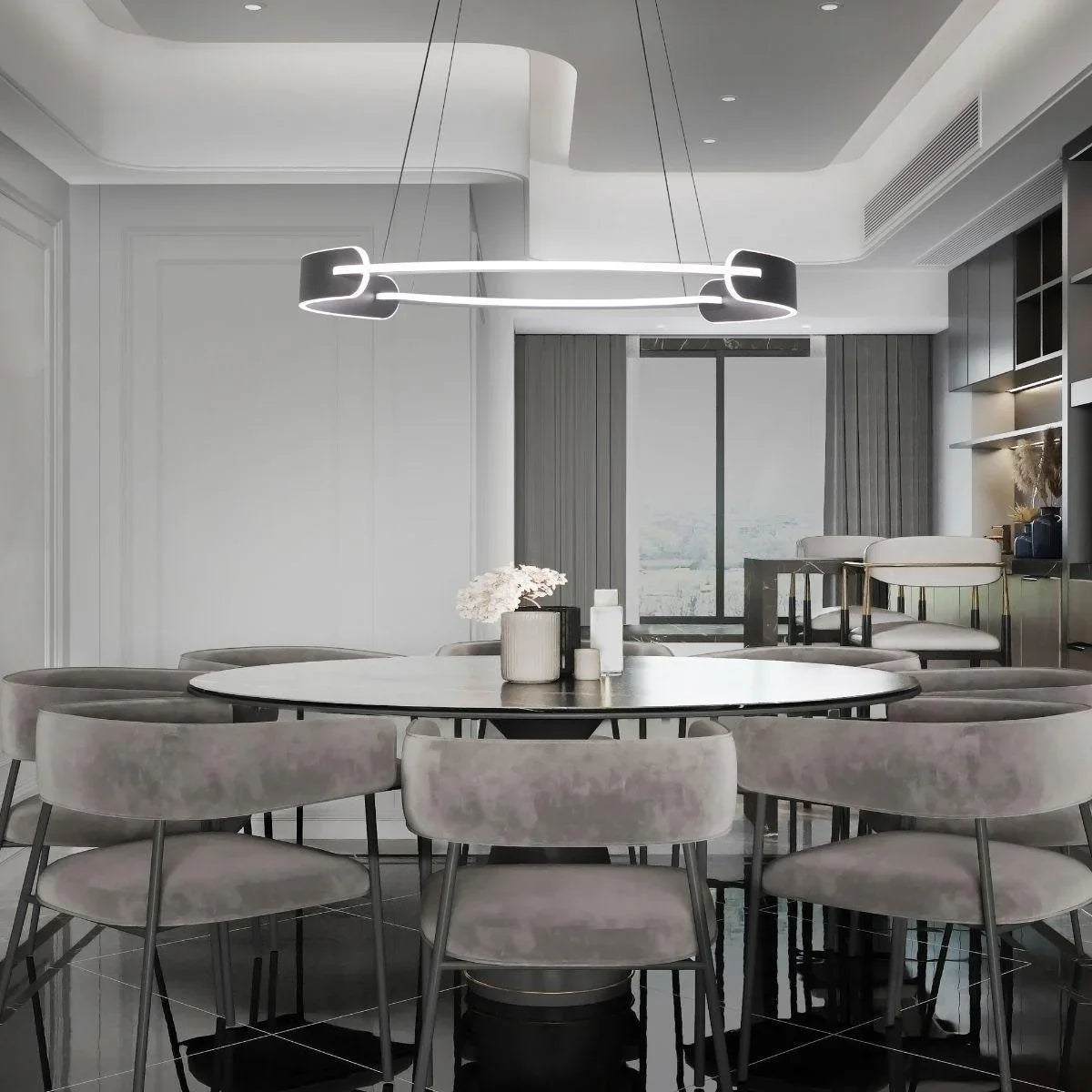 Ilios LED Pendant Light Black finish - Bees Lighting