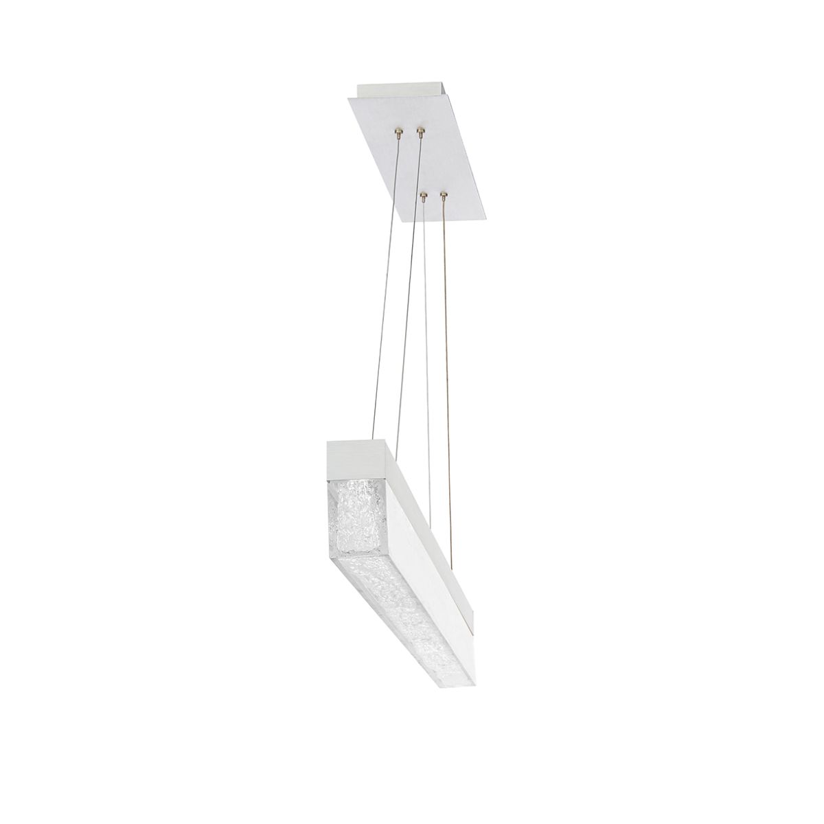Effervescent 45" LED Pendant, Brushed Aluminum Finish - Bees Lighting