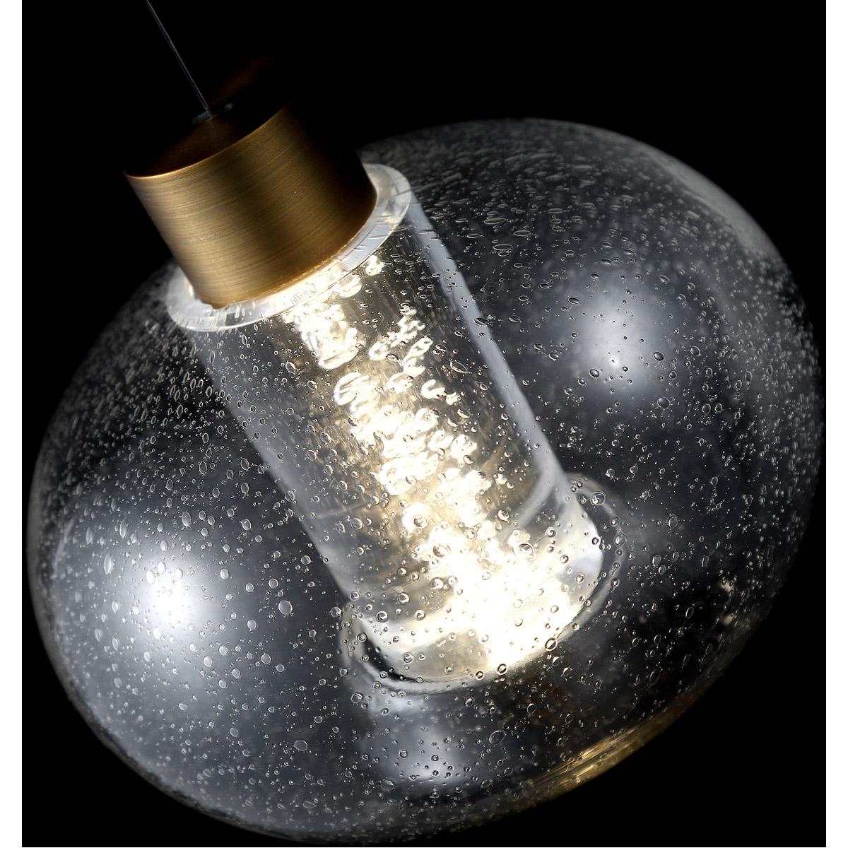Crater 8 in. LED Pendant Light Brass Finish - Bees Lighting