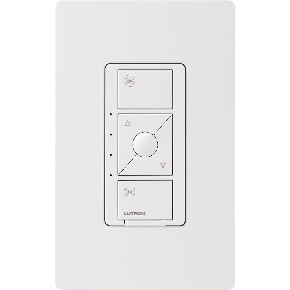 Caseta Wireless Smart Fan Control Switch, Single Pole, White - Bees Lighting