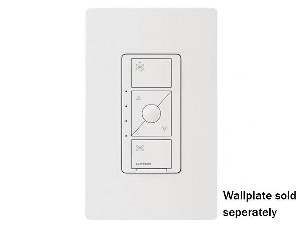 Caseta Wireless Smart Fan Control Switch, Single Pole, White - Bees Lighting