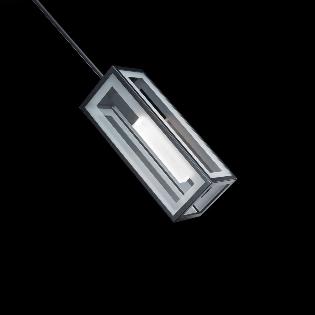 Cambridge 16" LED Outdoor Pendant, Black Finish - Bees Lighting