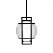 Lucid 15" LED Outdoor Pendant, Black Finish - Bees Lighting