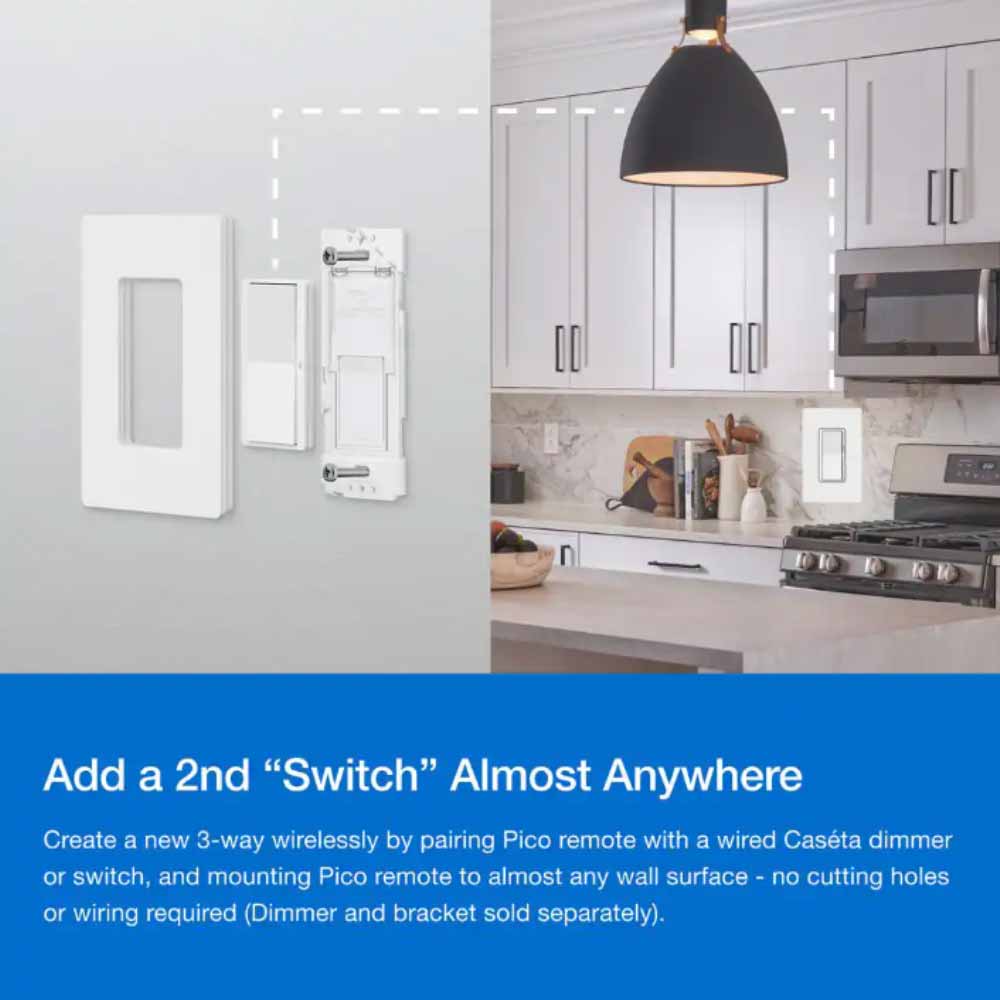 Pico Wireless Control Smart Paddle Remote, light Almond - Bees Lighting