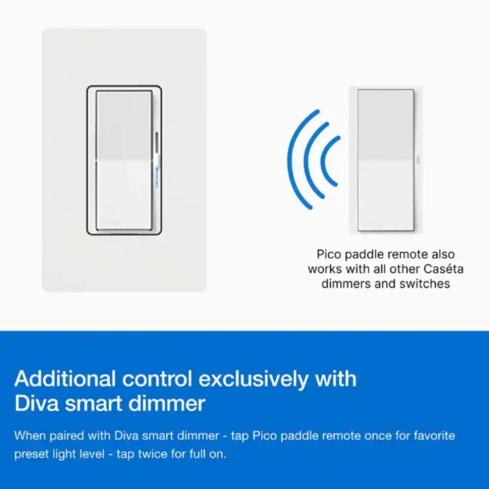 Pico Wireless Control Smart Paddle Remote, light Almond - Bees Lighting