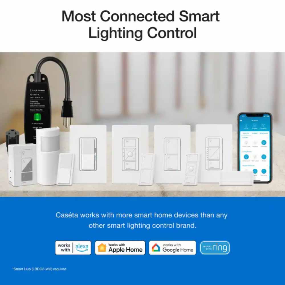 Pico Wireless Control Smart Paddle Remote, light Almond - Bees Lighting