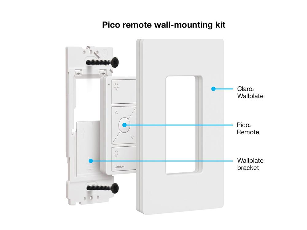 Pico Wireless Control Wall Mounting Kit, White - Bees Lighting