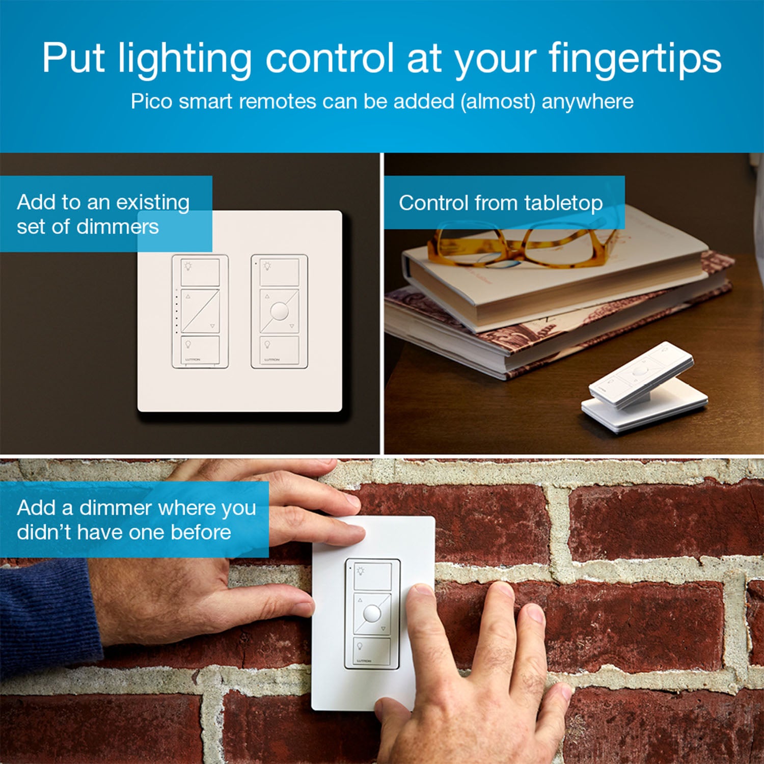 Pico Wireless Control Wall Mounting Kit, White - Bees Lighting