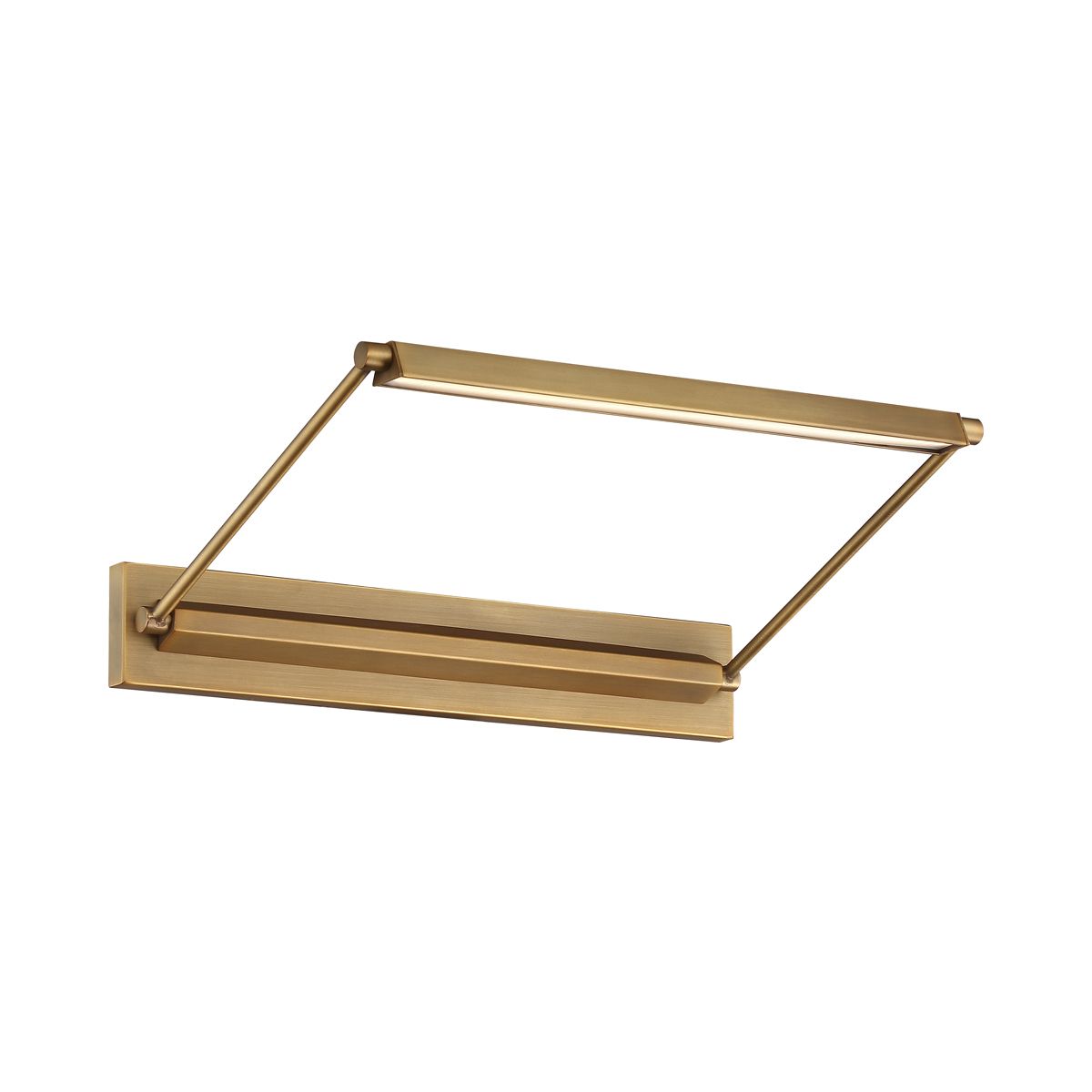 Hudson 17 in. Rotating LED Picture Light 3000K Aged Brass Finish - Bees Lighting