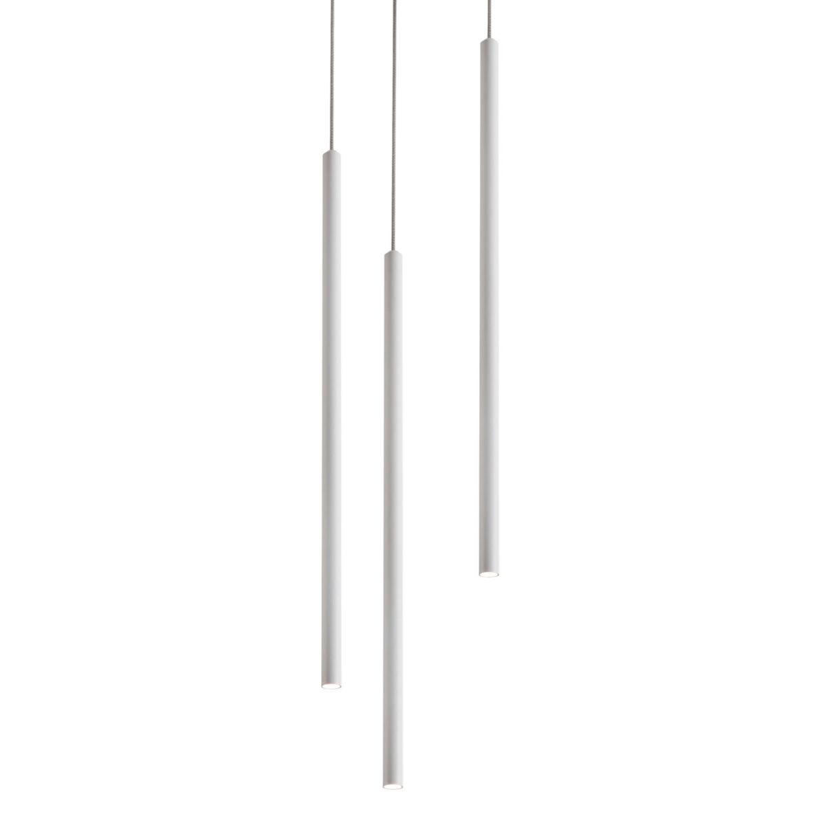 Point 4 in. 3 Lights LED Pendant Light White Finish - Bees Lighting