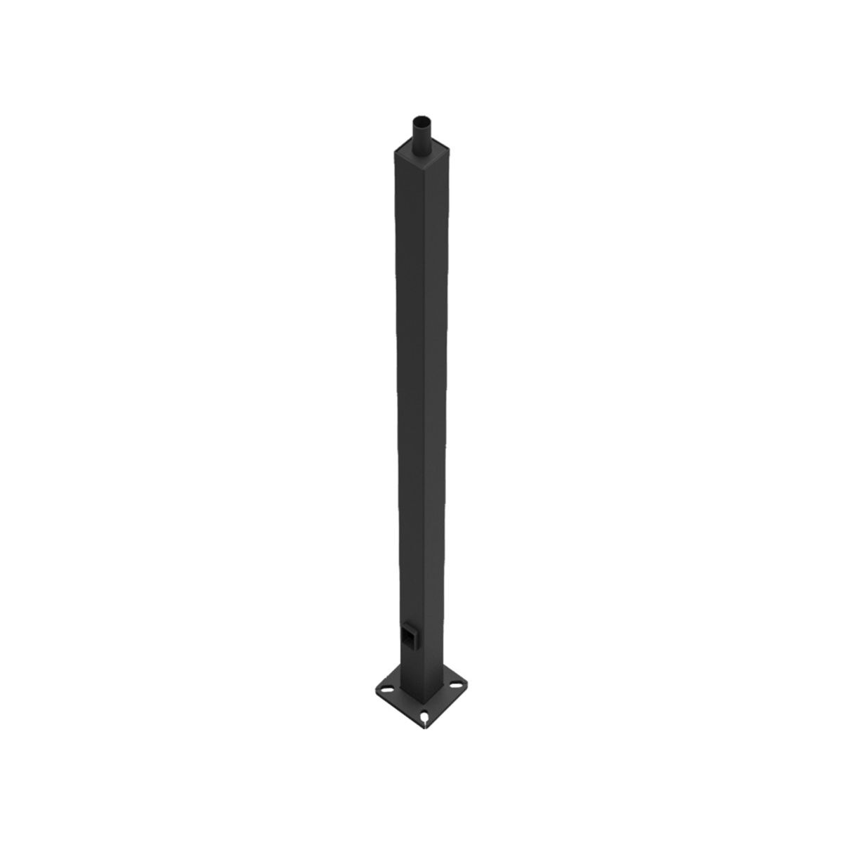 30 Ft Square Steel Tenon Top Pole 4 In. Shaft 7 Gauge