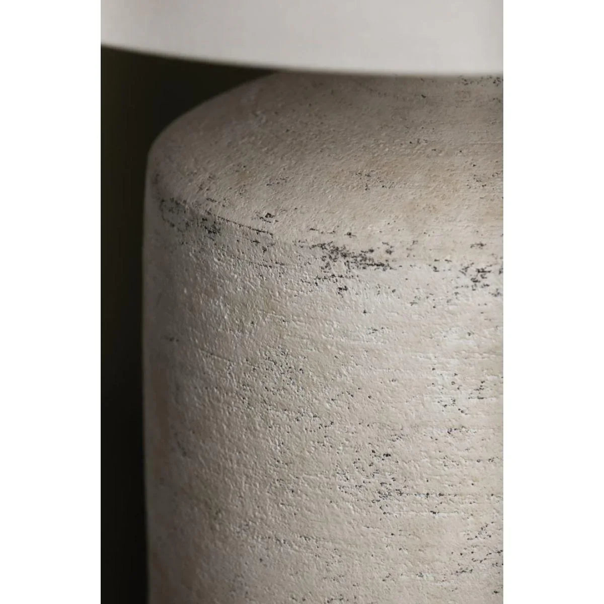 Dallas Table Lamp Ceramic Artifact White with Patina Brass Accents - Bees Lighting