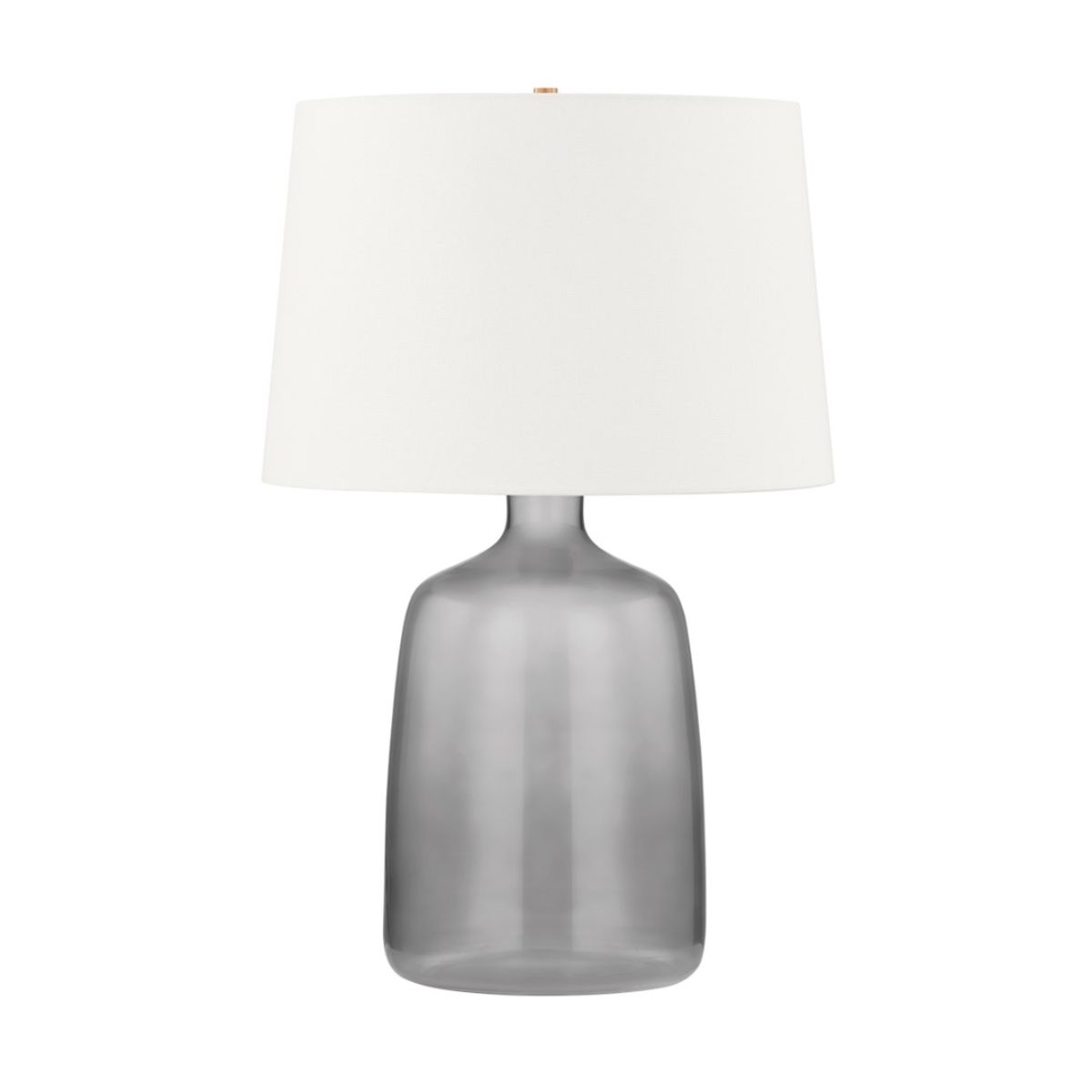 Artesia Table Lamp Smoked Plated Glass with Patina Brass Accents - Bees Lighting