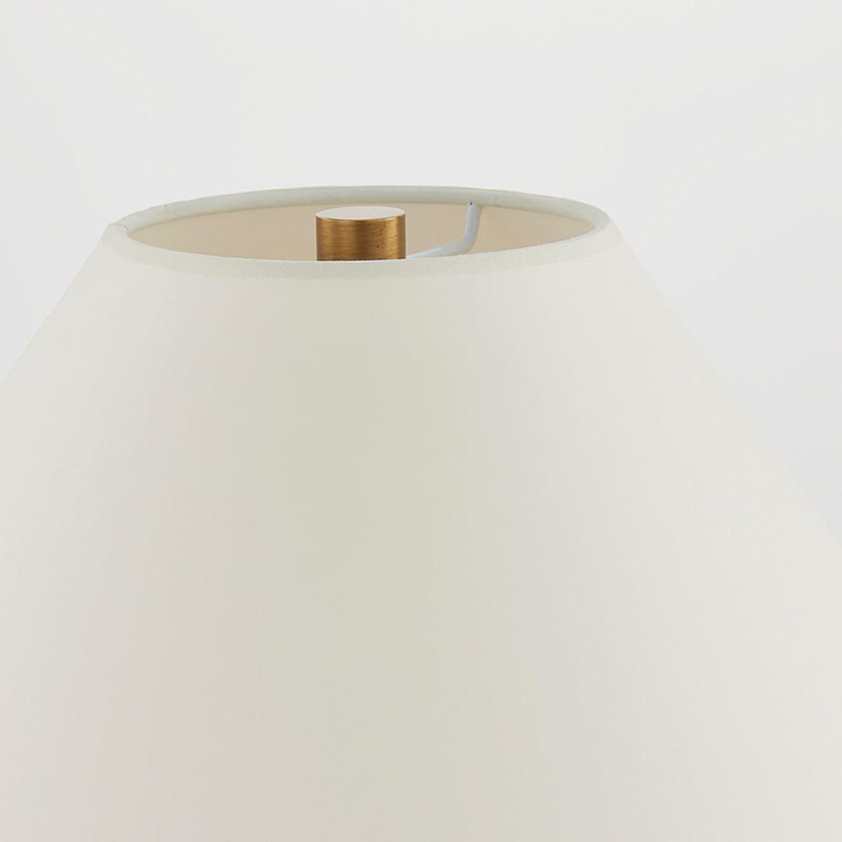 Bond 26 inches Table Lamp Parchment Wrapped Body with Patina Brass Accents - Bees Lighting