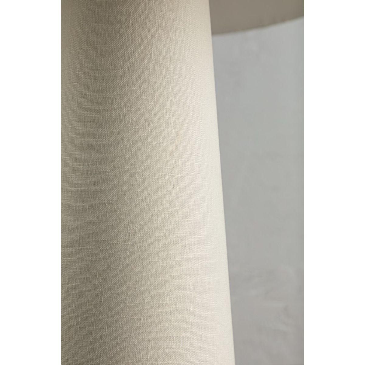 Chanterelle Table Lamp Natural Linen with Patina Brass Accents - Bees Lighting