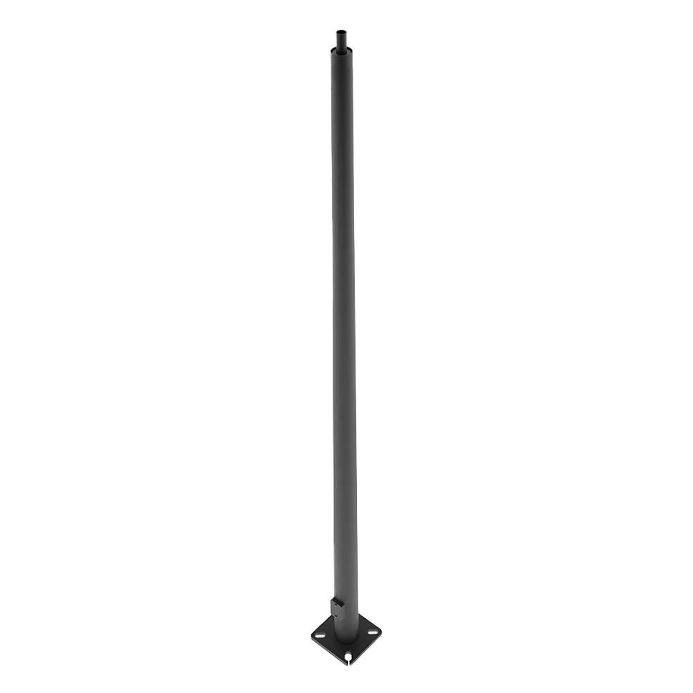 30 ft Light Pole With Base, 8 in Tapered Round Shaft, 7 Gauge Thickness, Welded Tenon, Bronze Finish - Bees Lighting