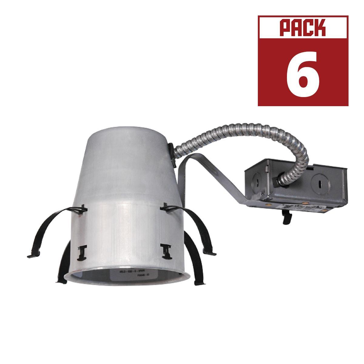 Juno Quick Connect, LED Remodel Housing, 4 in, IC Rated, 120V, Pack Of 6 - Bees Lighting